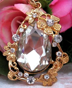 Nuevo collar de cristal grande para dama suéter cadena encanto de moda - Imagen 1 de 1
