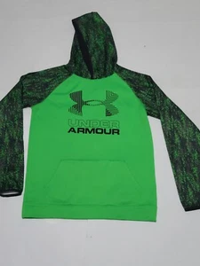 (#A1)Under Armour Hoodie Size YXL Green Sweatshirt Loose ColdGear - Picture 1 of 6
