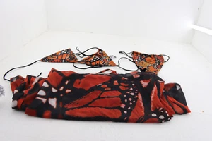 LADIES PRETTY LITTLE THING BuTTERFLY DRESS AND BIKINI SET uK12 - Picture 1 of 1