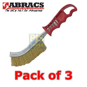 3 x Heavy duty steel wire hand brush brassed brushes paint rust - Picture 1 of 2