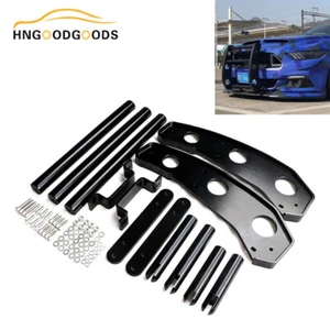 Front Bumper Beam Bracket Protector Safety Bar Black Kit for Ford Mustang 15-17 - Picture 1 of 18