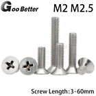 M2 M2.5 Phillips Countersunk Machine Screws A2 Stainless Steel Flat Head Bolts