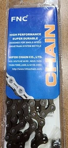 FNC Bicycle Chain Single 1/2 x 1/8-Inch BROWN 1-Speed 104L BMX Fixie X410 One Sp - Picture 1 of 5