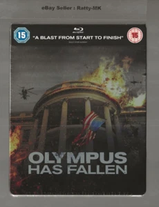 OLYMPUS HAS FALLEN - UK EXCLUSIVE BLU RAY STEELBOOK - NEW & SEALED - Picture 1 of 6