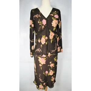 Conjunto Camisa y Falda Axcess by Liz Claiborne Talla S/10 Marrón Floral 2 piezas  - Imagen 1 de 9