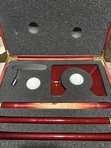 Executive Indoor Travel Cherry Wood putter golf set w/ case - Picture 1 of 5