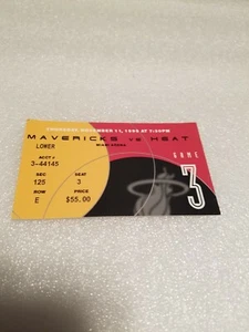 1999 Miami Heat vs Mavericks Basketball Ticket Stub - Picture 1 of 2