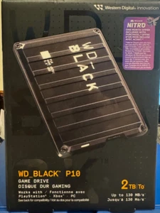 WD_BLACK 2TB P10 Game Drive Portable External Hard Drive HDD-WDBA2W0020BBK-WES1 - Picture 1 of 1