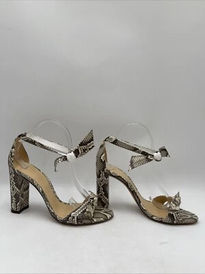 Sandalias Alexandre Birman CLARITA BLOCK de cuero con estampado de serpiente al tobillo para mujer 41’s Foto 1 de 4