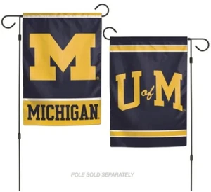 NEW Michigan Wolverines 12" x 18" NCAA Garden Flag - Picture 1 of 1