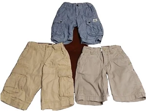 Lot Of 3 Gap Kids Khaki & Denim Cargo Shorts Size 6,5 - Picture 1 of 20