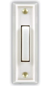 Heath Zenith White Plastic Wired Pushbutton Doorbell Illuminated LED SL-315-1-90 - Picture 1 of 6