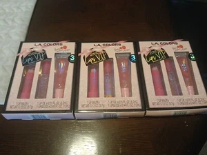 3 x LA COLORS Glassy Gloss Scented Lip Oil  3 Piece Set - Picture 1 of 4
