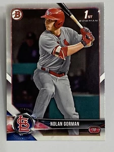 2018 Bowman Draft NOLAN GORMAN 1st Bowman ROOKIE RC #BD-117 Cardinals - Picture 1 of 2