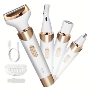 Rasoio elettrico 4 in 1 donna Deluxe - depilatore bagnato/asciutto per bikini, viso, Le - Foto 1 di 9