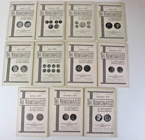 11 números mensuales de enero-diciembre de 1937 The Numismatist American Numismatic Association - Imagen 1 de 13