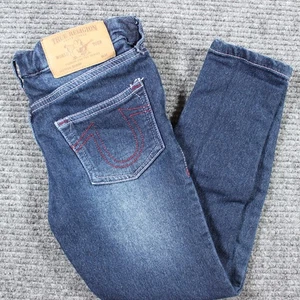 True Religion Toddler Skinny Jeans Size 5T Blue with Red Stitching - Picture 1 of 9
