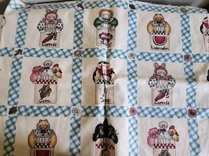 Vintage Dianna Marcum Marcus Brothers Seed Packets Cotton Fabric Panel 65" x 44" - Picture 1 of 3