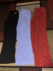 3 Colored Grey’s Anatomy Barco Scrub Pants - Black, Light Blue, Red - Size Small - Picture 1 of 13