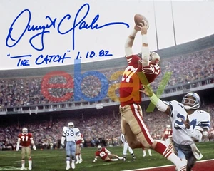 Dwight Clark The Catch 1981 NFC San Francisco 49ers Auto 8x10 NFL Photo REPRINT - Picture 1 of 1