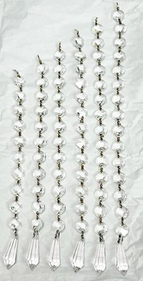 Crystal Chandelier 81 Pieces 11-16 Pc. Strings Teardrops Prism Balls Gold Tone - Image 1 of 4
