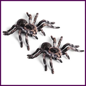 2 Stck. 9,5 cm große gefälschte realistische Spinne Insekt Modell Spielzeug Spaß Halloween gruselige Requisite - Bild 1 von 24