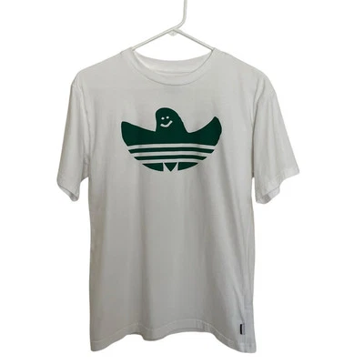 Adidas Skateboarding | White Green Shmoo Fill Tee Men Small Ghost - Image 1 of 4