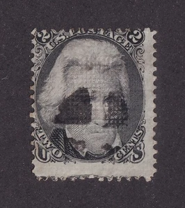 MATT'S STAMPS SCOTT #87 ANDREW JACKSON, BLACK 2-CENT, E GRILL, USED, CV$200 - Picture 1 of 3