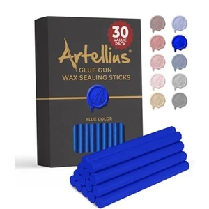 Premium Sealing Wax Sticks (Bulk 30 Pack) Wax Seal Glue Gun Sticks - Blue - Picture 1 of 7
