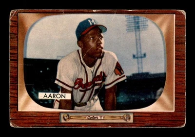 Bowman #179 1955 Hank Aaron Good X3511367 Foto 1 de 3