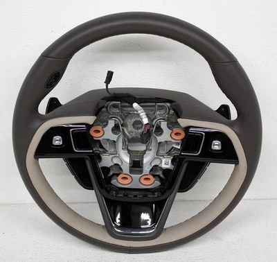 OEM Steering Wheel For Lincoln Aviator Brown Leather LC5Z-3600-DC Scratches - Image 1 of 4