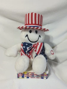 Juguete de peluche vibrante canto animado patriótico Dan Dee de colección sonriente ¡RARO! - Imagen 1 de 10