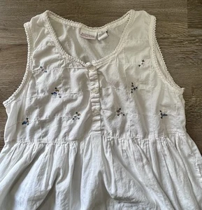 Camisón sin mangas de algodón vintage Body Drama pradera talla Lg Grannycore - Imagen 1 de 5