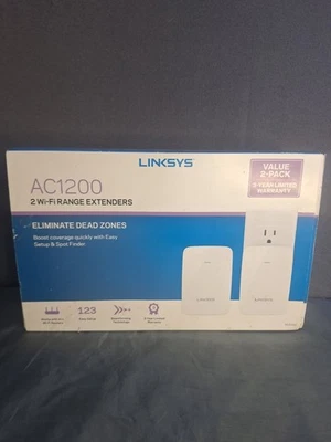 Linksys RE6350 AC1200 Dual-Band Wi-Fi Range Extender 2 Pack - Open Box (O-20104) - Image 1 of 4