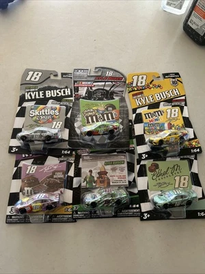 Lot Of 6 Nascar Authentics Kyle Busch 1/64  #18 M&M's Crispy Skittles Zombie +++ - Image 1 of 4