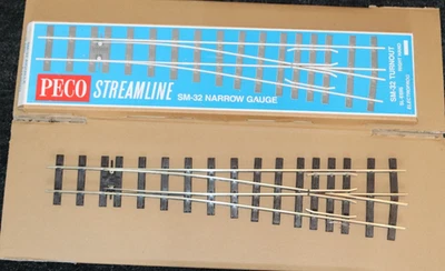 PECO SL-E895 Turnout Medium Radius Right Hand SM-32 / Gauge 1 - Electrofrog - Image 1 of 4
