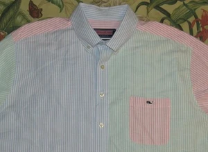 VINEYARD VINES Pastel Color Block Long Sleeve Button Down Shirt XXL - Picture 1 of 4