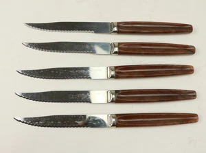 5 Vintage MCM Bakelite Regent Sheffield England Steak Knives - Picture 1 of 3