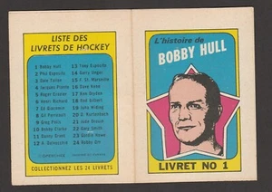 1971-72 OPC O-PEE-CHEE FOLLETOS FRANCESES #1 BOBBY HULL 20416 - Imagen 1 de 2