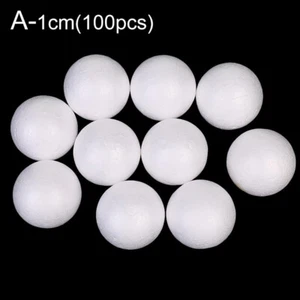 10/50/100Pcs Foam Balls Round White Polystyrene Sphere Arts Craft Diameter 1-7cm - Picture 1 of 19