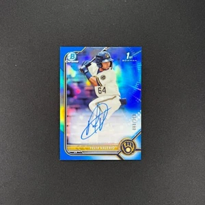 2022 Bowman Felix Valerio 1st Chrome Auto /150 Blue Refractor Autograph CPA-FV - Picture 1 of 9