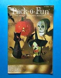 October 1974 Pack-O-Fun Halloween Cover Scrap Craft Magazine Crafts Magazine - Picture 1 of 2