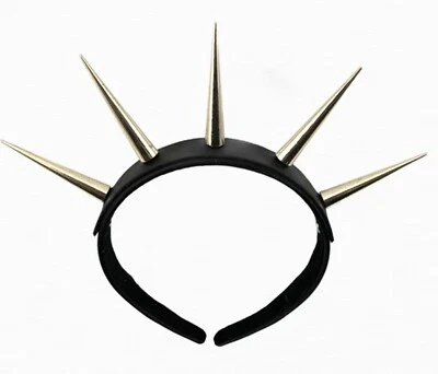 Diadema de cuero con púas de 2" cosplay gótico punk emo grunge metal club alternativo Foto 1 de 4