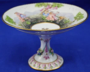 Richard Ginori Doccia Capodimonte Small Compote, 5 1/8", Cherubs & Nymphs (GE1) - Picture 1 of 16