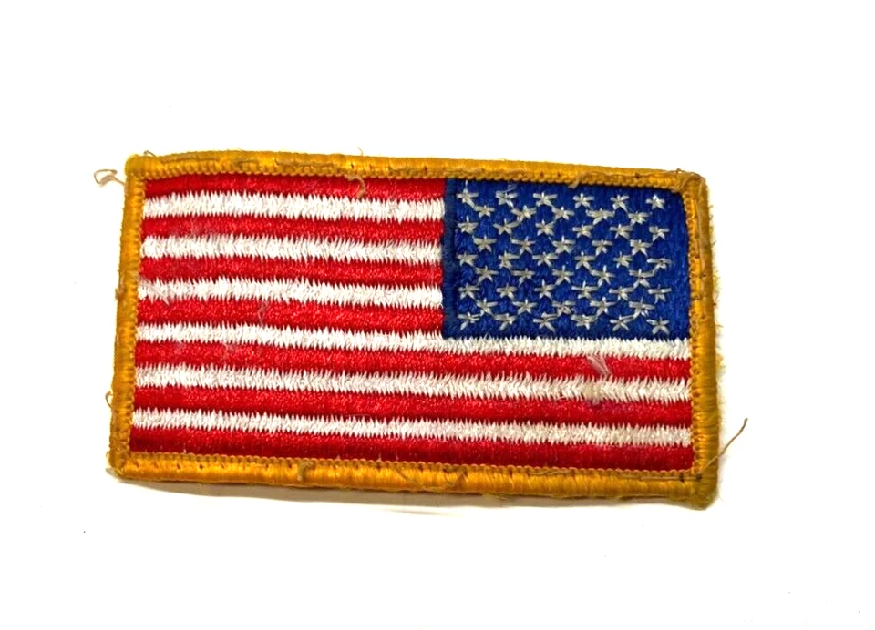 USA American Flag Patch Embroidered Sew on Applique 3 x 1 3/4 Inch - Image 1 of 1