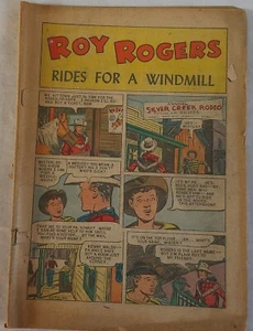 Vintage Comic Magazine Roy Rogers Rides for a Windmill Cowboy Wild West Westerns - Picture 1 of 5