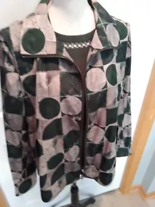 AKRIS PUNTO, NWT, green plaid jacket/blazer, polyester, Size 10, Orig. $1290.00 - Picture 1 of 16