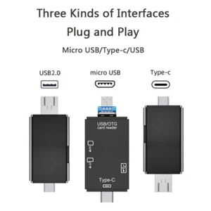 6-in-1 Durable Type-C TF-SD Card Reader OTG Adapter Mini USB 3.0 Card Reader - Photo 1/13