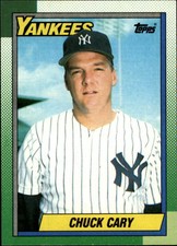 1990 Topps New York Yankees Baseball Card #691 Chuck Cary