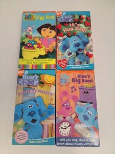 4 Cartoon VHS Lot , Blues Clues , Dora The Employer ,Animated Movies Nickelodeon - Picture 1 of 1
